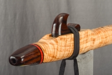 Spalted Maple Burl Native American Flute, Minor, Low E-4, #L32F